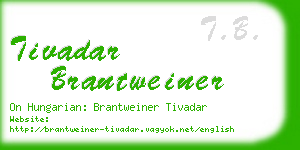 tivadar brantweiner business card